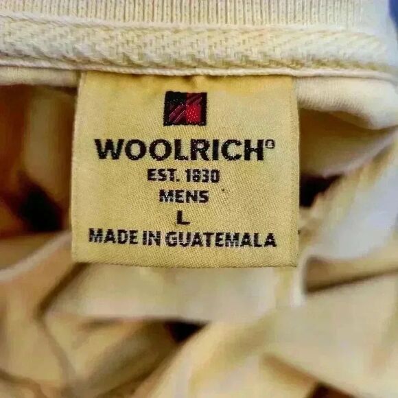 Woolrich Men's Mustard Gold Yellow Cotton Short Sleeve Polo Shirt - Picture 12 of 12